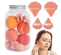 Kit De Bouffée Sans Faille - Mini Beauty Mélanger Outils, Ensemble D'éponges De Maquillage Doux | Kit D'applicateurs Cosmétiques Légers, Fondation Sec Humide Mélange Pour Femme Petite Amie Mère Voyage