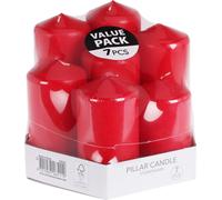 KIT DE BOUGIES 7 variétés non assorties Pillar Candle Stompkaars Rouge