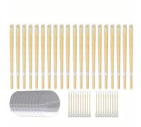 Kit de bougies d'oreilles en cire d'abeille biologique naturelle (20 bougies, 10 disques de protection et 20 cotons-tiges) pour le nettoyage des oreilles et la relaxation