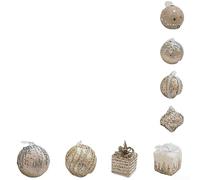 Kit de boules de Noël conçu pour les décorations à suspendre, convient pour les décorations de sapin et les décorations de table festives dans les lieux de vacances (doré)