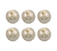 Kit de boules de Noël de 8 cm en plastique à suspendre pour décoration d'arbre pour améliorer les vacances dans les maisons et les espaces de rassemblement (doré)