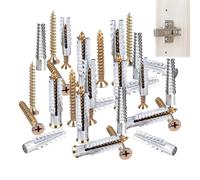 Kit de boulon d'ancrage de cloisons sèches - 100 ensembles de tubes d'extension M6 / M8, écrou de quincaillerie avec vis, attaches murales en métal pour planche en plâtre de plateau de meubles | Solut