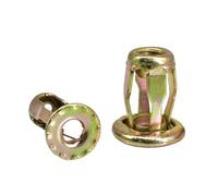 Kit de boulons à vis en forme pétale, 20/30/50 pièces, Rivet métal expansion, panneau plaque d'immatriculation, pince verrouillage, écrous cric M4 M5 M6 M8(Nut Only(Zinc Plate),M6x20(20Pcs))