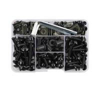 Kit De Boulons Carénage 195 Pièces avec Écrou Et Clip pour CBR400RR CBR1100XX CBR1100RR CBR954RR CBR900RR CBR 400RR 1100XX 1000RR(Black)