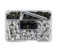 Kit De Boulons Carénage Kit De 190 Boulons Carénage pour Moto pour Yamaha T Max 530 R1 2007-2009 Complet Vis, Écrous Et Rondelles pour Pare-Brise avec ixation Attaches Rondelles(Argent)