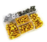 Kit De Boulons Carénage Vis De Fixation Carénage Et Pare-Brise pour Moto pour Benelli BN 300GS 600GS 300 600 600i TNT300 TNT600 Écrous Boulons Carrosserie Attaches Rondelles(Or)