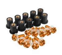 Kit de boulons de carénage 10Pièces 5mm Pare-brise Boulons Déflecteurs De Vent Kits Pour XJ6 YZF R1 R3 R25 R6 FJR1300 XT600 TDM 850 900 Pour Tmax 530(Orange)