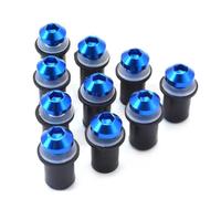 Kit de boulons de carénage 10Pièces Carénage Pare-brise Vis Boulon Kit Pare-brise Montage Boulon D’écrou Pour CBR600RR CBR1000RR CBR250RR CBR 600 1000 250 RR(BLEU)