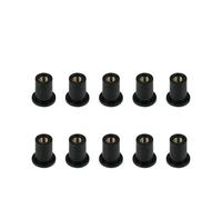 Kit de boulons de carénage 10pièces M4 / M5 / M6 Écrous De Puits En Caoutchouc Attache Aveugle Pare-brise Pare-brise Carénage Capot Fixation Accessoires Pour Moto(M5)