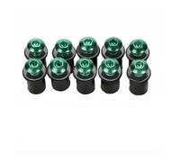 Kit de boulons de carénage 10Pièces M5 Carénage Pare-brise Vis Boulon Kit Boulon D’écrou De Montage De Pare-brise Pour YZF R15 R25 R125 R1 600R R1M R1S YZF600R LS(10 pieces Green)