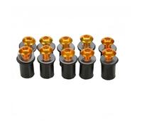 Kit de boulons de carénage 10Pièces M5 Carénage Pare-brise Vis Boulon Kit Boulon D’écrou De Montage De Pare-brise Pour YZF R15 R25 R125 R1 600R R1M R1S YZF600R LS(10 pieces Yellow)