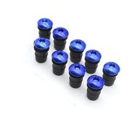 Kit de boulons de carénage 10pièces/Set Kit Moto M5 15mm Métrique Caoutchouc Puits Écrous Pare-brise Carénage Capot Moto Vis Boulons(A-Bleu)