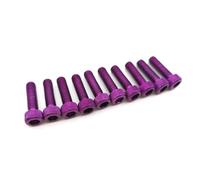 Kit de boulons de carénage 10Pièces Vis Moto M6 Pièces Moto Vis Moto Universelle Vis De Moto 6MM Accessoire Décoratif De Scooter(Violet)