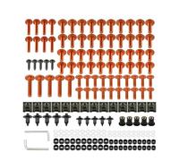 Kit de boulons de carénage 195Pièces M5 M6 Vis Boulons De Moto Vis Boulon Juste Pour YZF R1 R15 R25 R3 R6 R125 R15 R25 MT03 MT07 MT10(Orange)