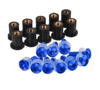 Kit de boulons de carénage 5mm 10Pieces Déflecteurs De Pare-brise Boulons Pour F650GS F800GS F800R R1200R R1200GS S1000R S1000XR K1300R Neuf T Pour Scrambler(BLEU)
