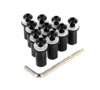 Kit de boulons de carénage Boulons De Pare-brise De Moto Kit De Fixation D'écrou À Vis M5 5mm 10 Pièces Pour NVX AEROX 155 NMAX 155 NMAX155 XMAX 125 250 300 400(Noir)