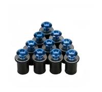 Kit de boulons de carénage Carénage Pare-brise Vis Boulon Boulon D’écrou De Montage De Pare-brise Pour YZF R15 R25 R125 R1 600R R1M R1S YZF600R LS(10 pcs Blue)