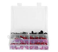 Kit de boulons de carénage de Moto en Aluminium ABS de Haute qualité, Fixations durables, vis, écrous, matériel de Remplacement pour carrosserie de Moto, Pare-Brise, Noir, Rouge, (Rouge)
