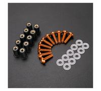 Kit de boulons de carénage Pour MT09 MT-07 YZF R1 R6 R3 R25 FZ16 Fz1 FZ8 FZ6 MT03 Pour Xmax 530 500 10Pièces M5 Pare-brise Boulons De Pare-brise Kit De Vis(Orange)