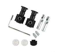 Kit de boulons de fixation murale pour toilettes en acier inoxydable plaqué zinc blanc et noir - Matériel d'installation robuste pour salle de bain - Système de support pour WC suspendu au mur avec