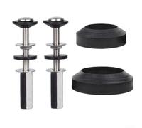 Kit de boulons de réservoir de toilette en acier inoxydable avec coussinets d'étanchéité en caoutchouc, vis de fixation 304 SS pour connexion de cuvette de toilette, ensemble de 2 pièces avec joints 2