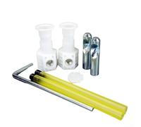 Kit de boulons de réservoir de toilette mural en nylon et fer résistant à la rouille - Matériel de rechange pour toilettes standard - Kit d'installation complet