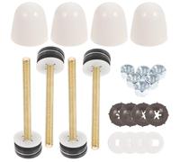 Kit de Boulons de Sol pour Toilette Joint, Acier Inoxydable | Réparation du Réservoir, Boulons et Écrou en Nylon, Usage Simple, pour Fixation Stable du Siège