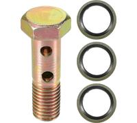 Kit de boulons double banjo, filetage métrique M12x1.5, longueur 45mm, adaptateur universel en métal durable de couleur bronze avec rondelles