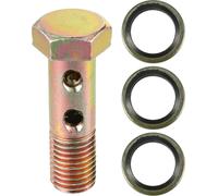 Kit de boulons double banjo, filetage métrique M12x1.5, longueur de 45mm, adaptateur universel en métal durable de couleur bronze avec rondelles
