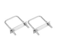Kit de boulons en U, 304 Stainless Steel U-Bolt Kit of Heavy-Duty Square U-Bolts with Nuts, Washers, and Frame Plate for Pipe, Trailer, Automotive, and Leaf Spring Applications(2,M8x60x90mm)