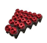 Kit De Boulons Et Vis De Carénage pour Moto pour K&awasaki GTR1400, ZX14R, Z1000SX, H2R, KLZ1000, Écrous De Fixation De Pare-Brise Écrous de carénage(Rouge)