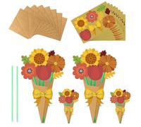 Kit de bouquet de fleurs - Bouquet de fleurs pour la fête des mères pour enfants Faites votre propre bouquet de fleurs, appréciation des enseignants, kit de fabrication « I'm Thankful » pour la fête