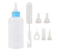 Kit de bouteille infirmière de chaton - 7pcs kit d'alimentation pour animaux de compagnie, distributeur de lait de chiot de 60 ml, mangeoire de mamelon doux, bouteille de formation réutilisable, appro