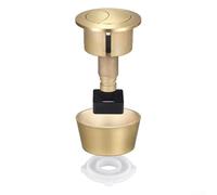 Kit de bouton de chasse d'eau double de rechange pour trous de couvercle de chasse d'eau de 20 mm et 40 mm - Finition en laiton brossé pour mise à niveau de salle de bain et économie d'eau (or brossé)
