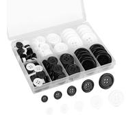 Kit De Boutons De Couture 160 Pièces, Bouton En Résine À Dos Plat Avec Compartiment, Boîte De Rangement Pour La Couture, Décoration Artisanale Diy