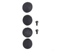 Kit de boutons de sonnette filaire de rechange avec vis compatible avec la sonnette vidéo, comprend 4 boutons et 2 vis en silicone et métal (noir)