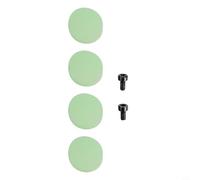 Kit de boutons de sonnette filaire de rechange avec vis compatible avec sonnette vidéo, comprend 4 boutons et 2 vis en silicone et métal (vert fluo)