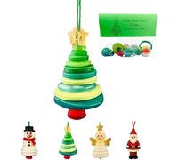Kit de boutons décoratifs à faire soi-même en forme de bonhomme de neige, décorations de vacances amusantes pour tous les âges - Kit de boutons à faire soi-même avec motif de Noël, Père Noël, ange