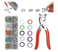 Kit de boutons-pression invisibles - 100 boutons métalliques + pince à pression for vêtements(Set A)
