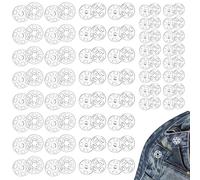 Kit de boutons pression pour couture - 100 ensembles de fermetures en plastique transparent (7 mm, 10 mm, 15 mm), fermetures transparentes et lavables à coudre pour vêtements, sacs et loisirs créatifs