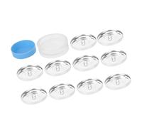 Kit de boutons rabattus, ensembles de boutons recouverts Kits d'artisanat de boutons en tissu solide Boutons recouverts de tissu avec dos plat 1 jeu d'outils à boucle 10 ensembles de base de boucle