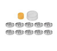 Kit de boutons recouverts de tissu bricolage - Base de 10 boutons ronds auto-couvrants avec dos plat - Taille 20 mm, 25 mm, 30 mm, 40 mm