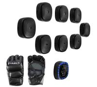 Kit de boxe musicale modulaire avec bluetooth et gants HMS TB05 Noir TU