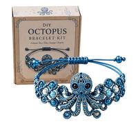 Kit de bracelet de perles - Métier à en forme de pieuvre 3D, corde à bijoux, pack complet de matériel de bricolage, fournitures d'artisanat, ensemble d'art, amateurs débutants, adultes, femmes,