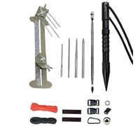 Kit de bracelet en paracorde avec gabarit réglable en acier inoxydable, aiguilles à lacer, pointe de marlinspike et règle de bricolage pour projets de bricolage