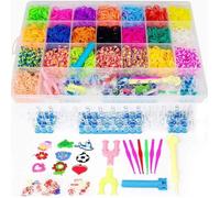 Kit de bracelets élastiques - Rainbow Loom - 4400 rubans - Colorants non toxiques - Qualité supérieure