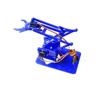 Kit de bras de robot en acrylique compatible Arduino avec fonction griffe pour l'apprentissage manuel en programmation mécanique et ingénierie appliquée (orange)