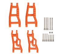 Kit de bras de Suspension avant et arrière RC, support de bras oscillant pour voitures RC Rustler Stampede Slash 1/10 2wd (Orange)