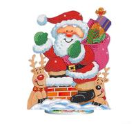 Kit de bricolage avec diamants en résine 5D et base en PVC pour créer des décorations de Noël tridimensionnelles (BJP703)