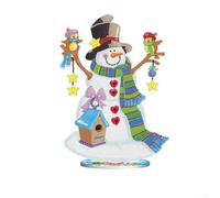 Kit de bricolage avec diamants en résine 5D et base en PVC pour créer des décorations de Noël tridimensionnelles (BJP701)